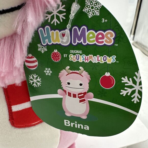 Squishmallows 10" HugMees Brina the Bigfoot with Scarf Christmas - Picture 2 of 7